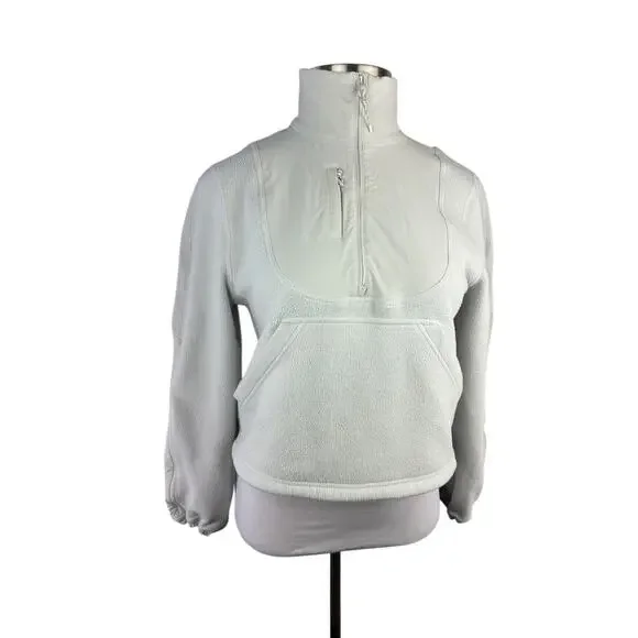 Lululemon Fleece Ripstop Hiking Pullover Women's Size 6 Bone Mockneck Sweatshirt - Picture 3 of 16